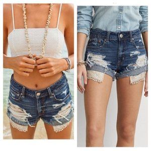 American Eagle Hi-Rise Festival Distressed Shorts (2)